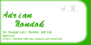 adrian mondok business card